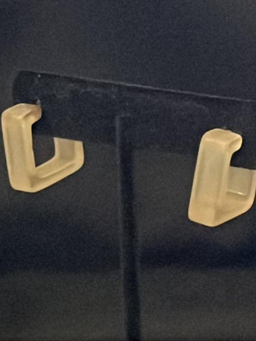 Translucent White Square Hoop Earrings